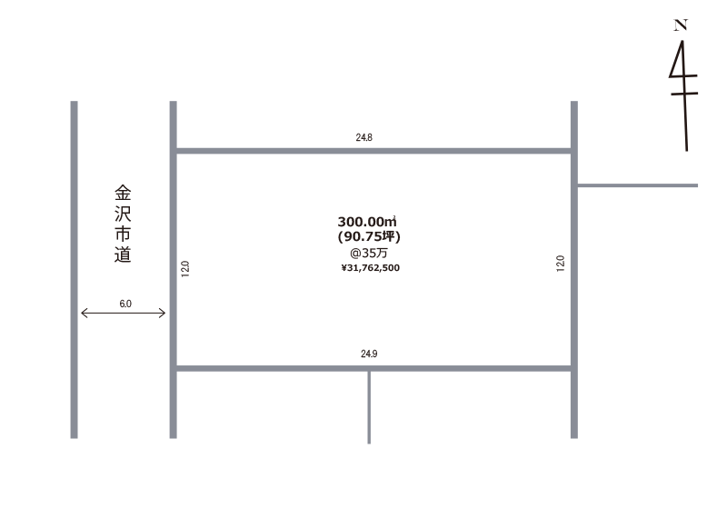 金沢市松村1丁目217番 区画図